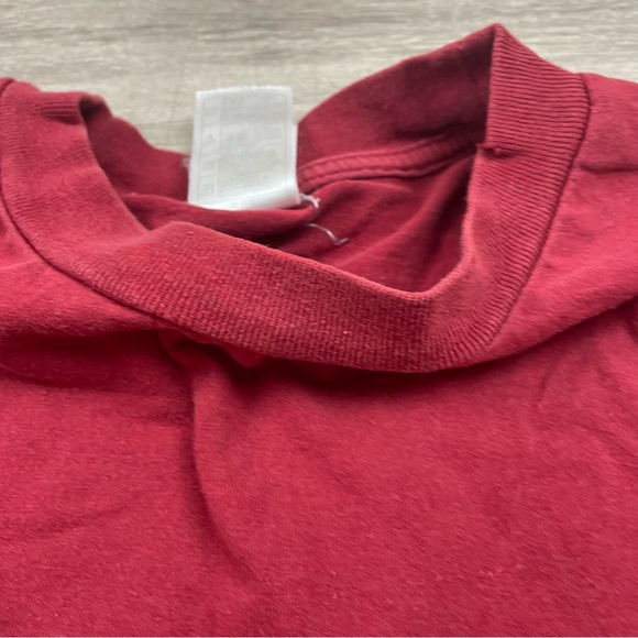 Vintage Fruit Of The Loom Blank Red T Shirt Pocket XL Cotton Easy To Wear - Picture 7 of 10